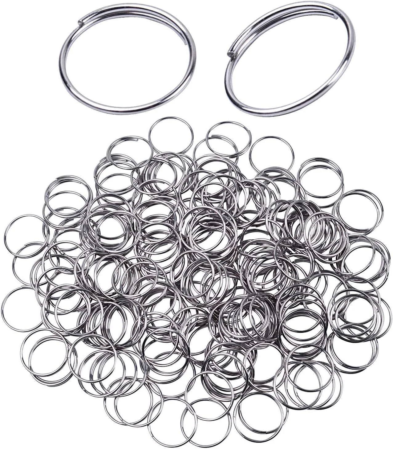 H&D 500pcs Round Edged Split Circular Ring Clips f
